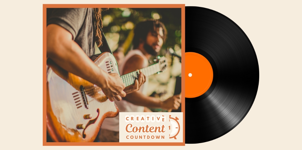 Schallplatten-Mock-Up für den Creative Content Countdown